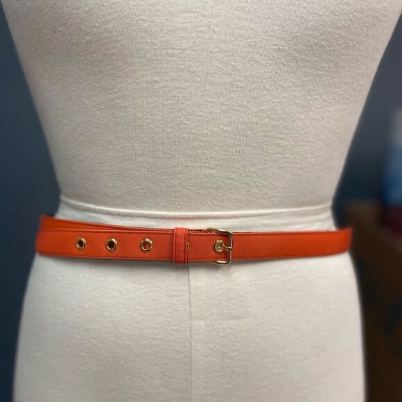 Miu Miu Thin Strap Orange Belt Size 34 - Picture 5 of 6